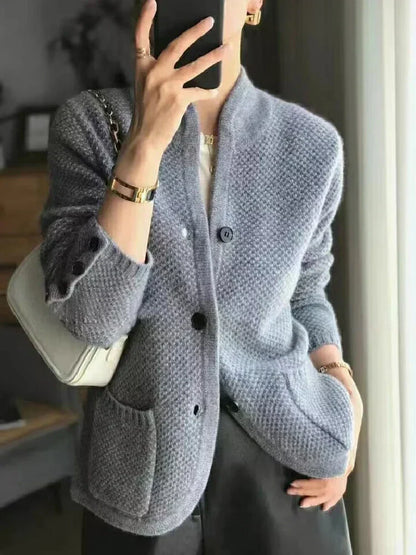 GULIANA - Chaqueta de punto cálida y con estilo para mujeres
