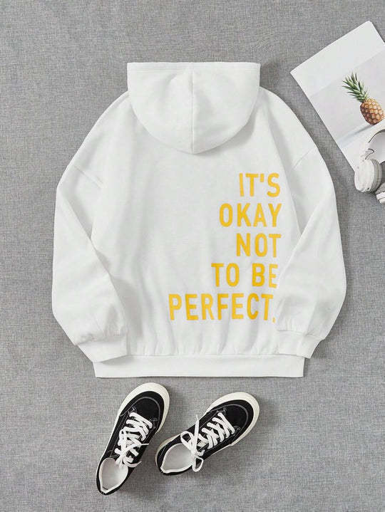 Sudadera oversize con capucha y estampado moderno para mujer – SABRINA