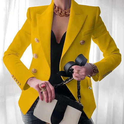 Americana formal de doble botonadura con puños abotonados – MIRELLE