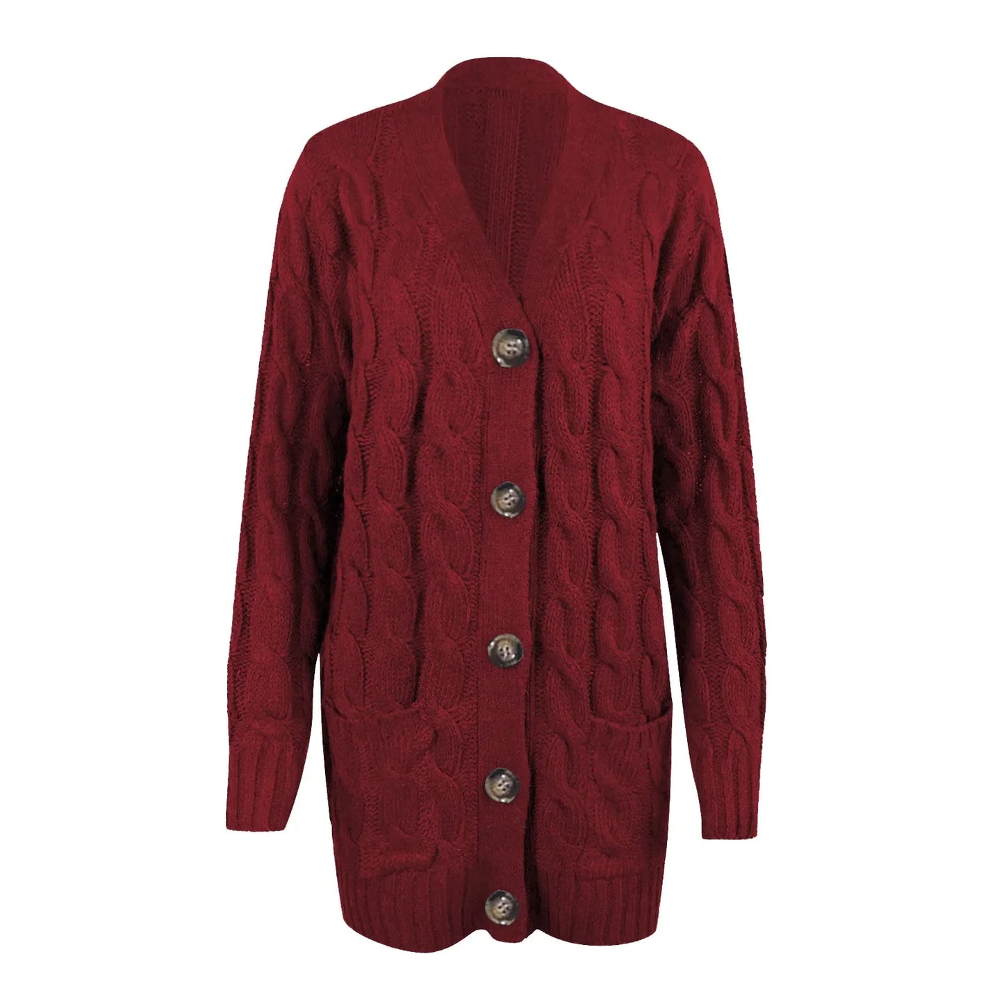 PUCK - Chaqueta de punto casual para mujeres