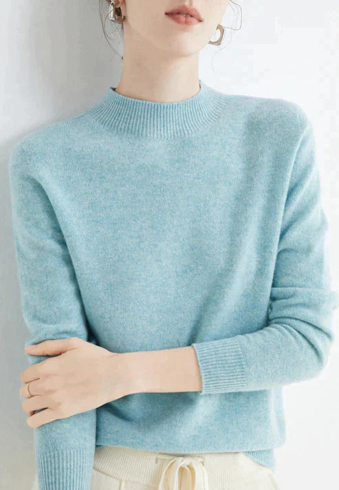 ANDI – Suéter clásico de cuello alto para mujer
