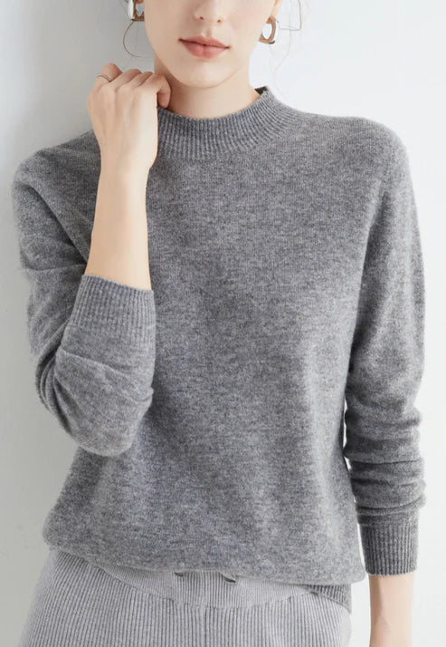 ANDI – Suéter clásico de cuello alto para mujer