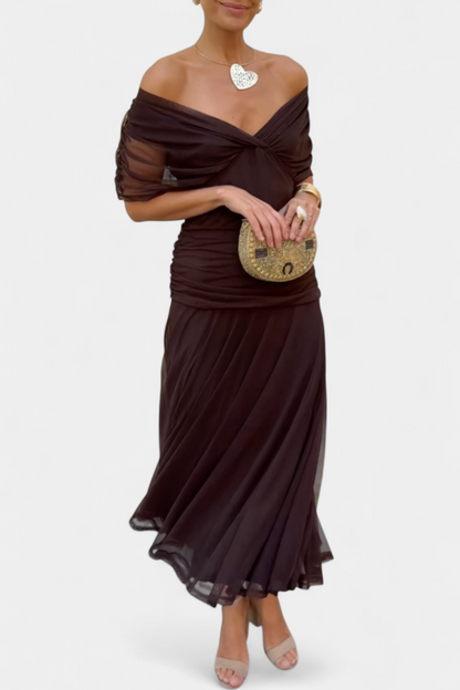 Eloria – Vestido maxi floral romántico elegante para mujer
