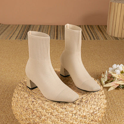 Botines negros para mujer con tacón cómodo – EVELONIS