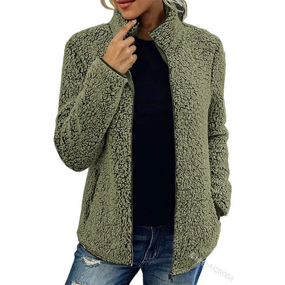 TRYNE - Chaqueta de forro polar para mujeres para el invierno