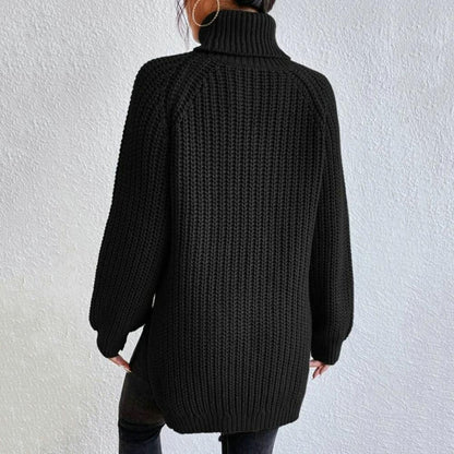 ZANDRA - Elegante suéter de cuello alto para mujeres