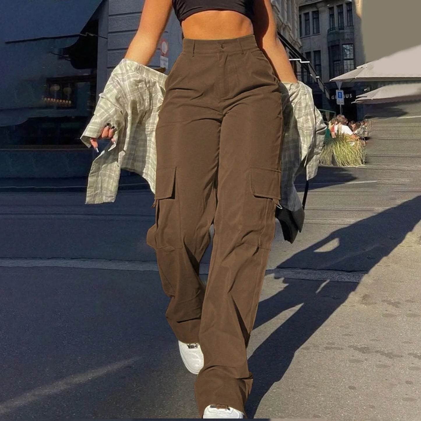 PATRICE - Pantalón cargo moderno y funcional para mujer