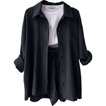 Conjunto de dos piezas en algodón para mujer, estilo relajado y elegante – LUNARIA
