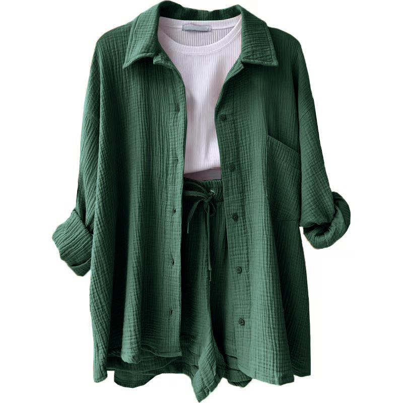 Conjunto de dos piezas en algodón para mujer, estilo relajado y elegante – LUNARIA