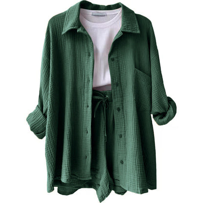 Conjunto de dos piezas en algodón para mujer, estilo relajado y elegante – LUNARIA