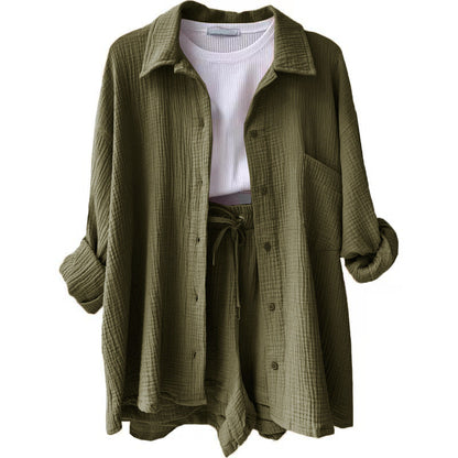 Conjunto de dos piezas en algodón para mujer, estilo relajado y elegante – LUNARIA