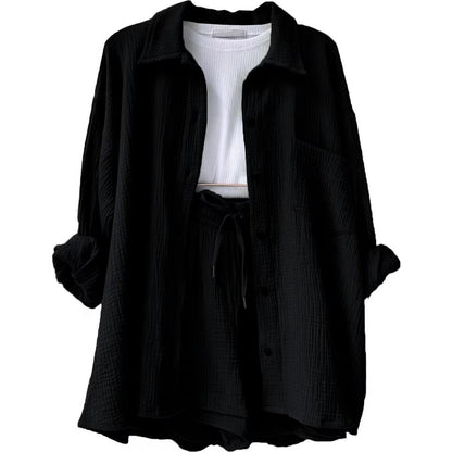 Conjunto de dos piezas en algodón para mujer, estilo relajado y elegante – LUNARIA