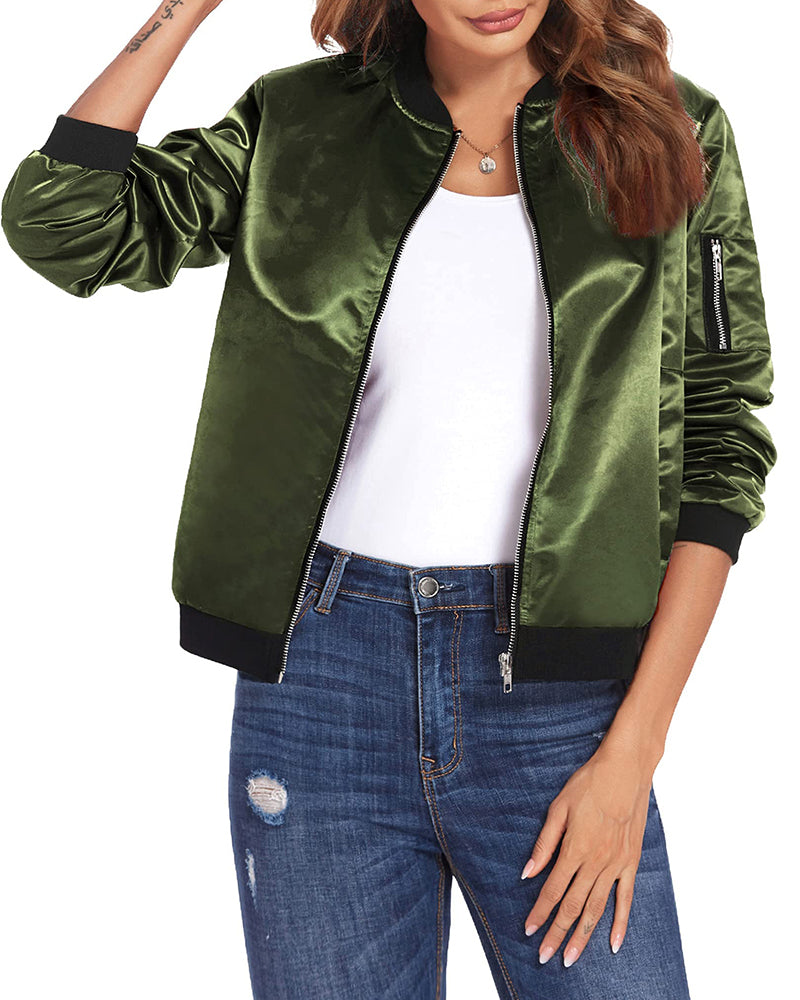 Cazadora bomber de mujer transpirable con corte relajado – TIZIANA