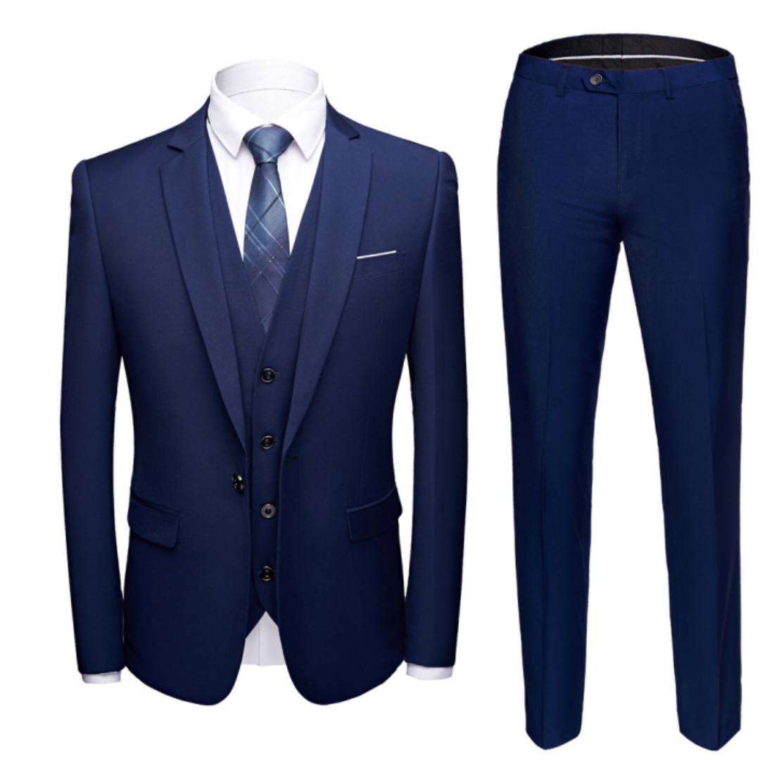 Traje negro clásico de hombre de tres piezas – NOIRÉL
