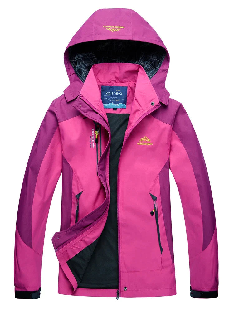 Chaqueta impermeable y cortavientos de mujer con forro térmico – VANESSA