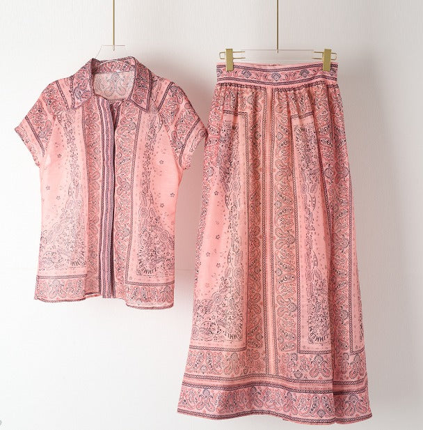 Conjunto veraniego elegante de dos piezas con cintura ajustable – LUCINNE