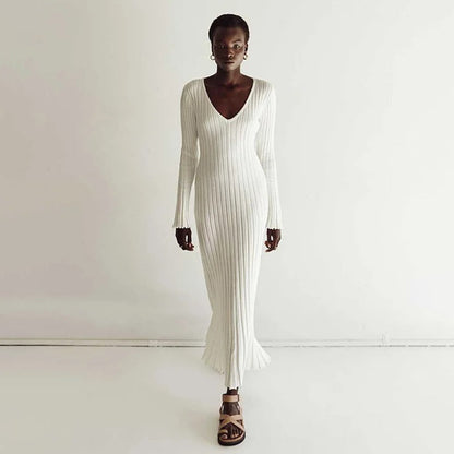 ABIGAIL – Vestido maxi de punto para mujer