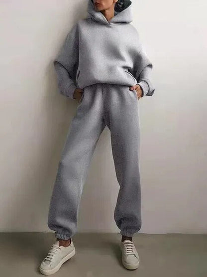 ARLET - Conjunto de chándal oversize de dos piezas con capucha para mujer