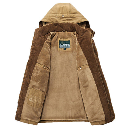 Chaqueta de invierno para hombre con forro cálido y capucha – JACKOR