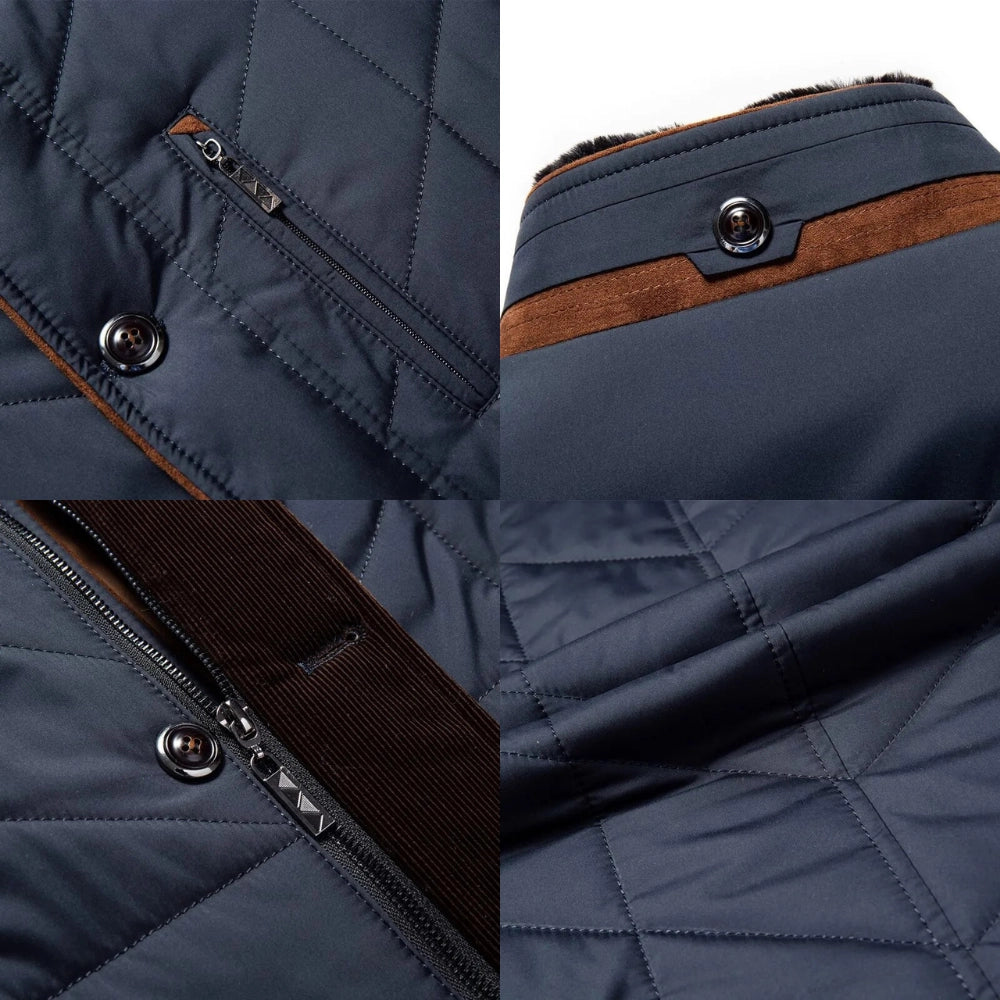 Chaqueta de invierno para hombre con cuello alto y cremallera – MACKSTON