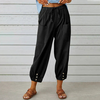 Selisia – Pantalón suelto de talle alto cómodo para mujer