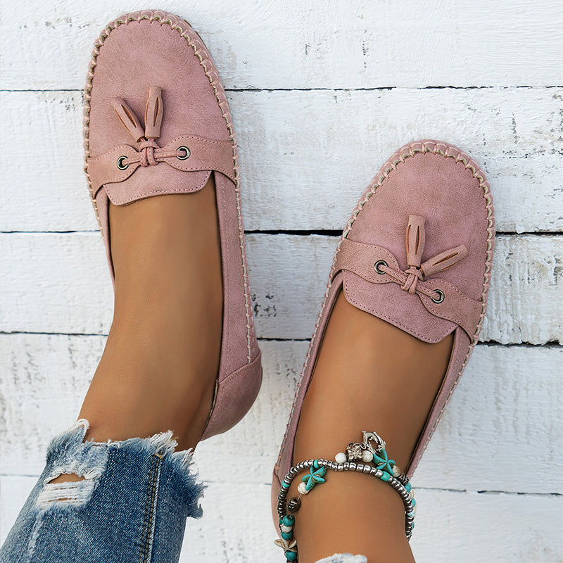Mocasines elegantes para mujer con lazo y suela flexible – LUNIA FLEX