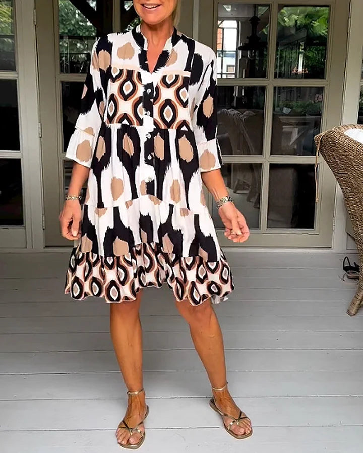 Vestido de verano ligero y elegante para mujer con estampado único – ELENA LUZ