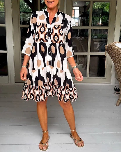 Vestido de verano ligero y elegante para mujer con estampado único – ELENA LUZ