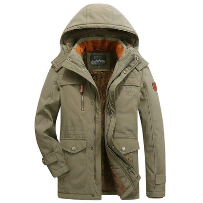 ESBEN - Abrigo de invierno resistente a la intemperie con capucha para hombre