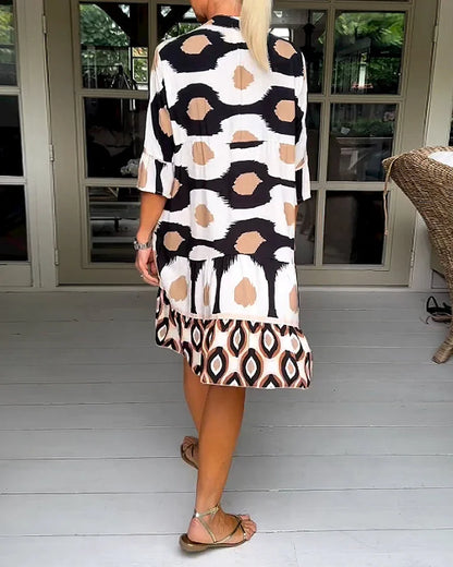 Vestido de verano ligero y elegante para mujer con estampado único – ELENA LUZ