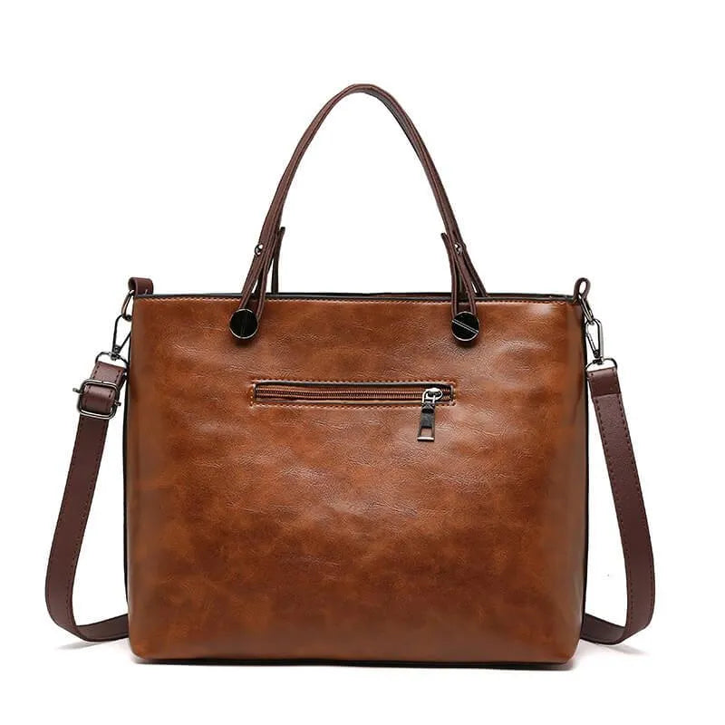 ADELINA - Bolso de hombro vintage de cuero para mujer