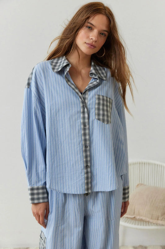 COSYCOTTON – Conjunto de pijama para mujer en algodón suave y elástico