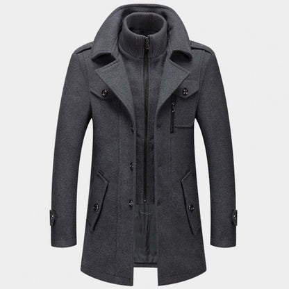 ULFRED – Abrigo largo de invierno para hombre con estilo clásico y protección térmica