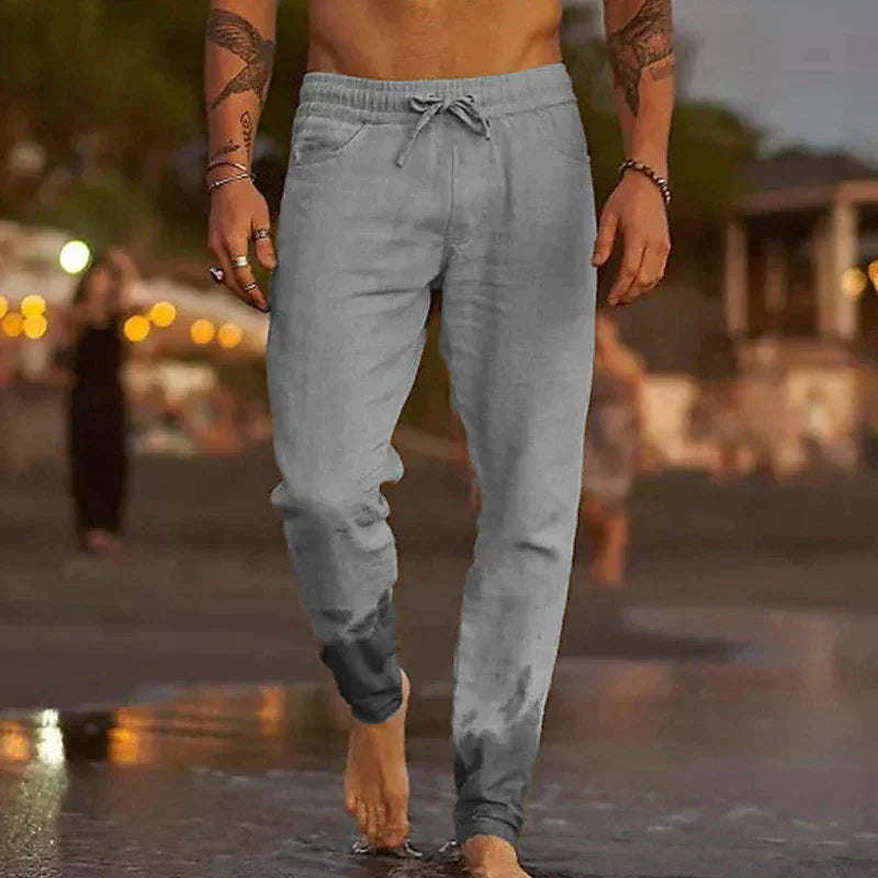LinoVibe Classic – Pantalones de lino para hombre atemporales, frescos y versátiles para look urbano