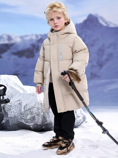 NILS - Chaqueta acolchada con capucha y mangas largas para niños
