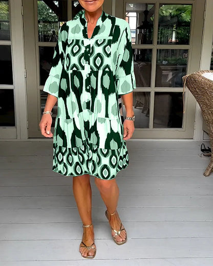 Vestido de verano ligero y elegante para mujer con estampado único – ELENA LUZ