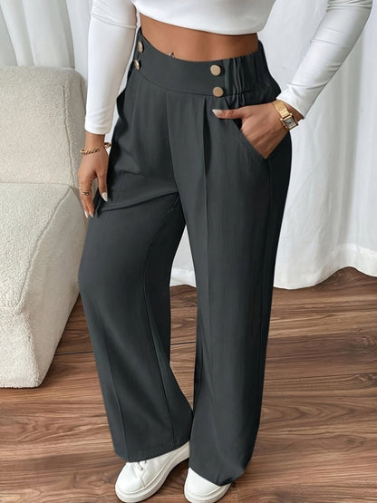 Pantalón de mujer de talle alto con corte recto – ISARA