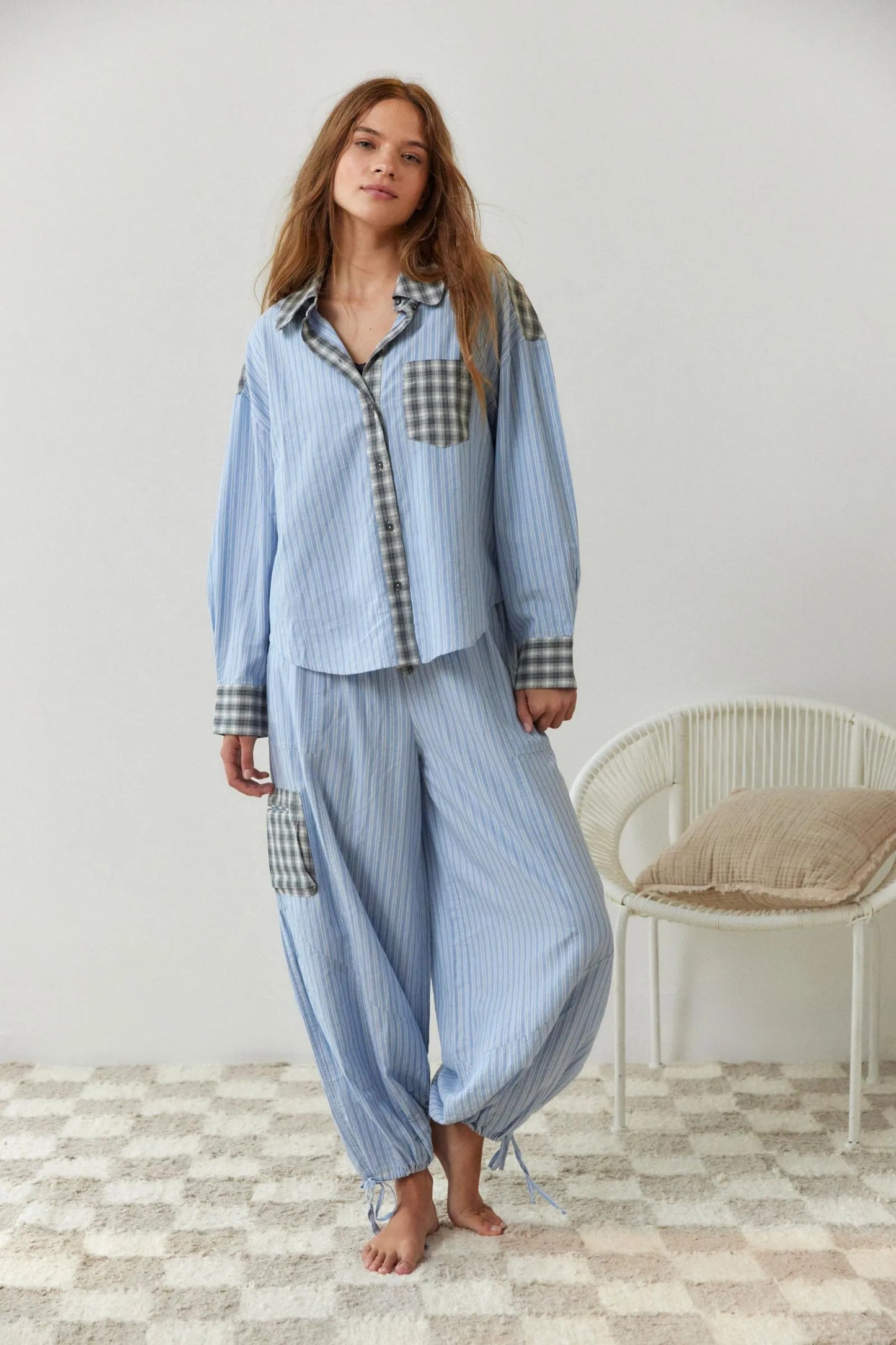 COSYCOTTON – Conjunto de pijama para mujer en algodón suave y elástico
