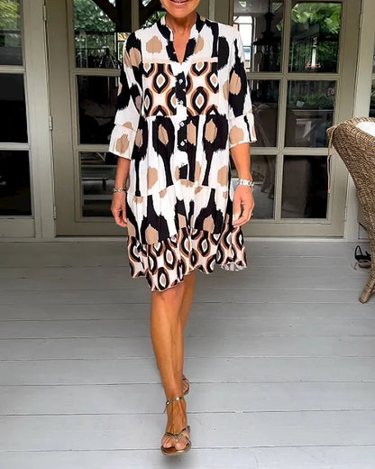 Vestido de verano ligero y elegante para mujer con estampado único – ELENA LUZ