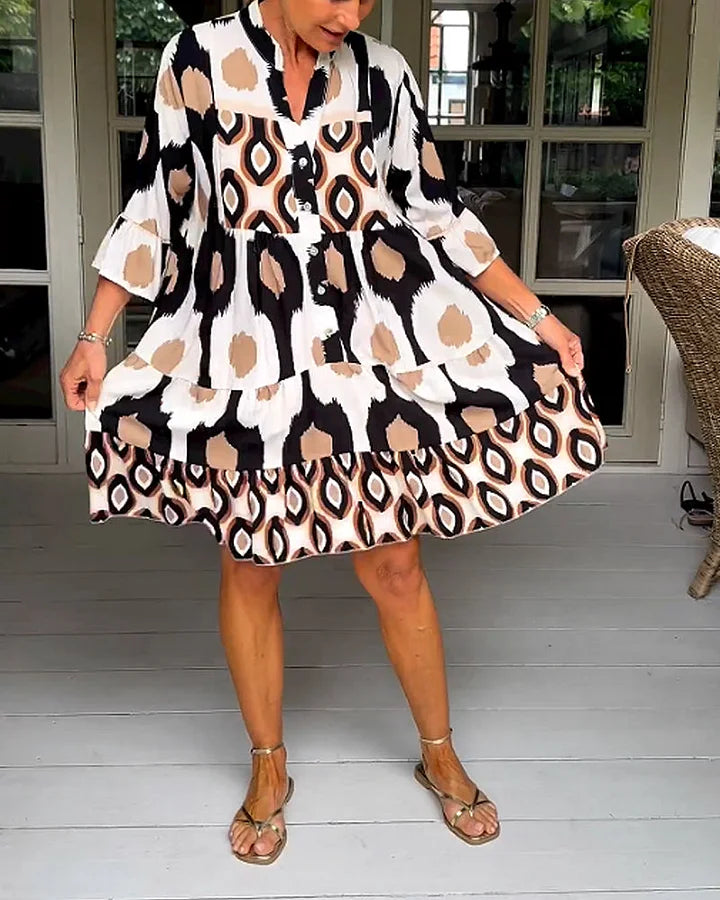 Vestido de verano ligero y elegante para mujer con estampado único – ELENA LUZ