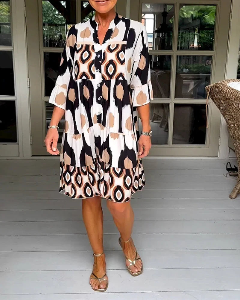 Vestido de verano ligero y elegante para mujer con estampado único – ELENA LUZ