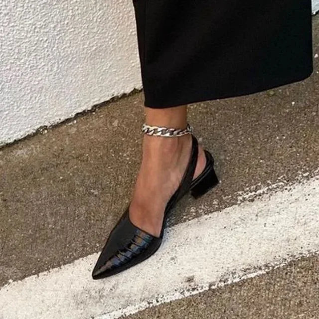 Zapatos de tacón elegantes y cómodos para mujer con diseño de punta afilada – AURELIE