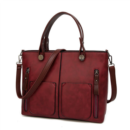 ADELINA - Bolso de hombro vintage de cuero para mujer