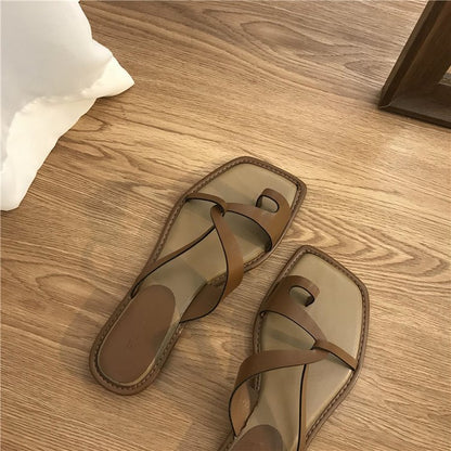 Tina - Sandalias de Verano con Anillo en el Dedo para Mujer para Exterior 2025