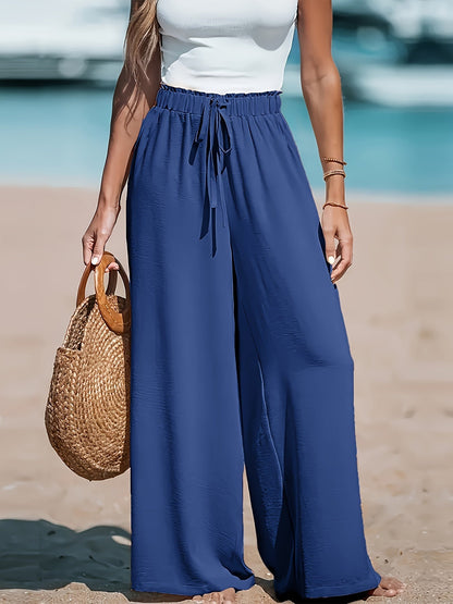 Pantalón fluido de verano para mujer con cintura elástica – ISARA