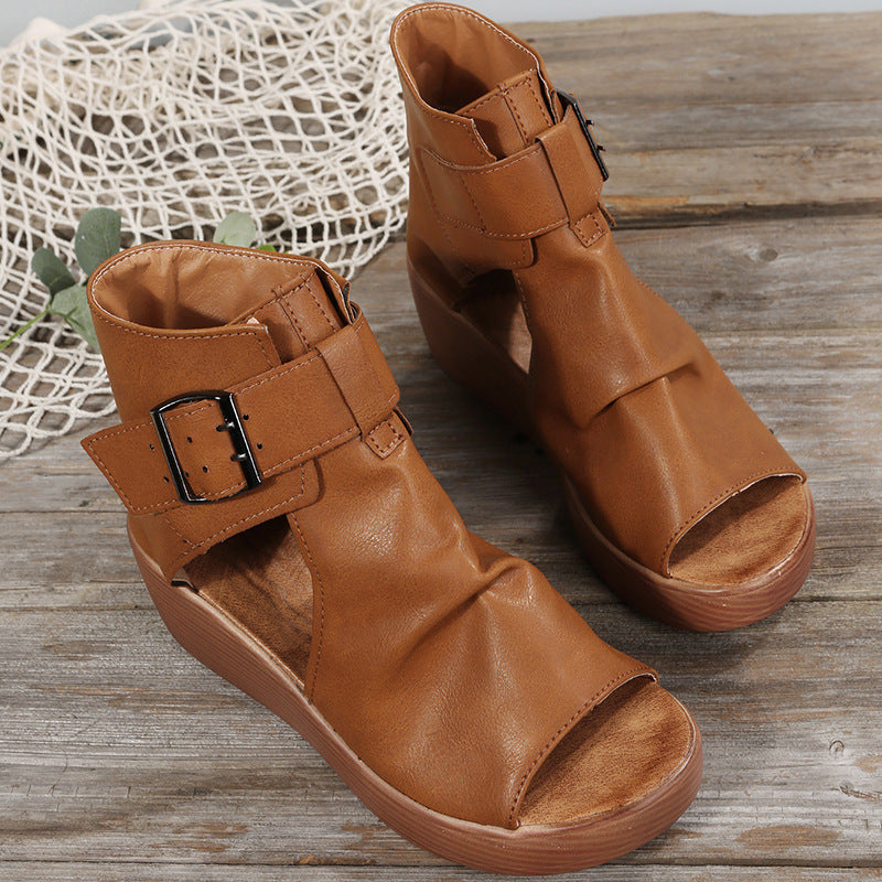 Eva - Sandalias de Cuña de Moda para Mujer en Verano