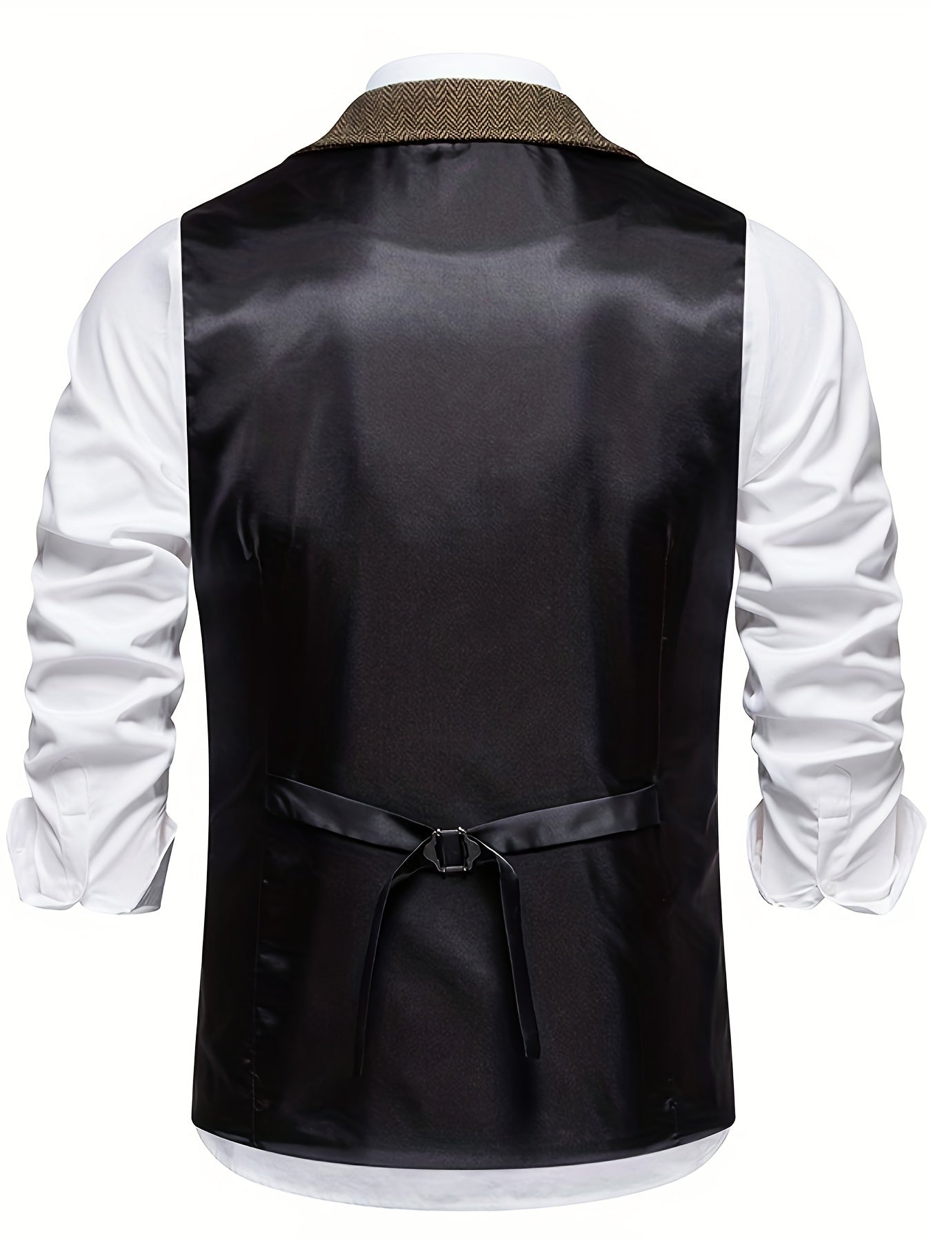 Chaleco de hombre con diseño de espiga para looks elegantes – AURELIO