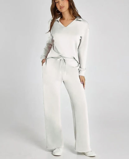 Conjunto lounge de dos piezas para mujer con tacto suave y estilo relajado – LYANA
