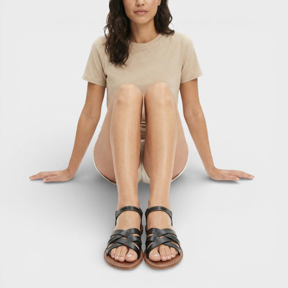 ALEJANDRA – Sandalias planas de mujer con tiras romanas