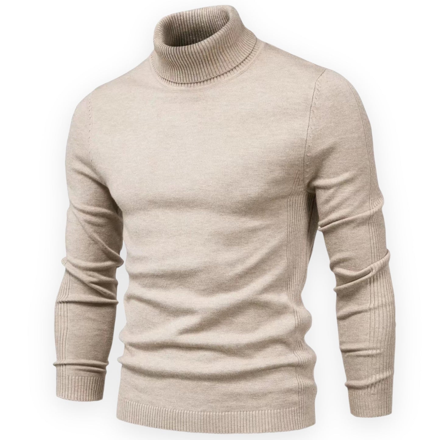 LARS - Jersey de cuello alto slim fit para hombre
